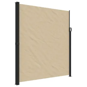 Copertină Laterală Retractabilă Bej 220x300 cm | Livrare Gratuită 2
