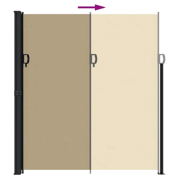 Copertină Laterală Retractabilă Bej 220x300 cm | Livrare Gratuită Copertină Laterală Retractabilă Bej 220x300 cm | Livrare Gratuită