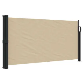 Copertină Laterală Retractabilă Bej 100x500 cm | Livrare Gratuită 2