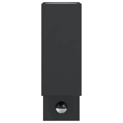 Lămpi Exterior cu Senzor Mișcare - 2 buc, Negru Aluminiu