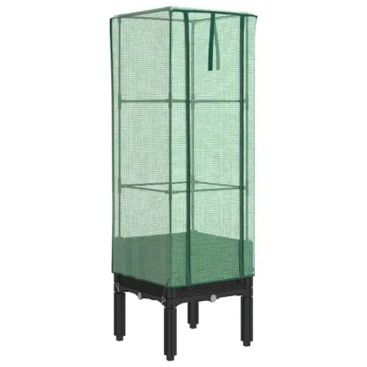 Strat Înălțat cu Seră Ratan - Protecție Plantă