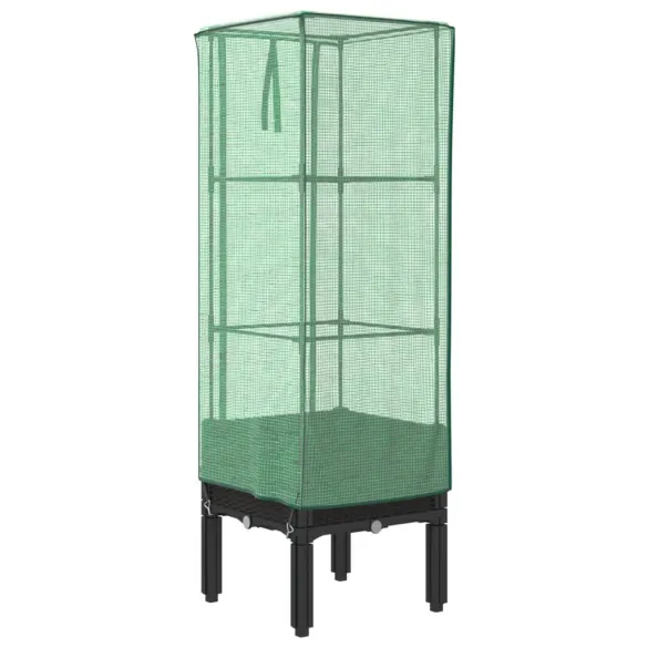 Strat Înălțat cu Seră Ratan - Protecție Plantă