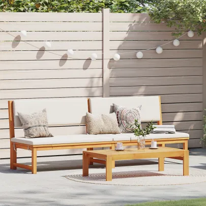 Șezlong 3 în 1 Lemn Acacia | Livrare Gratuită | Exterior