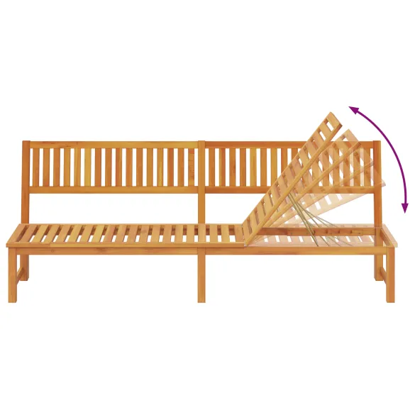 Șezlong 3 în 1 Lemn Acacia | Livrare Gratuită | Exterior