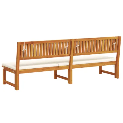 Șezlong Ajustabil din Lemn de Acacia pentru Exterior