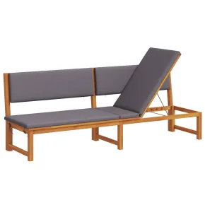 Șezlong 3 în 1 Lemn Acacia - Mobilier Gradina Modern 2
