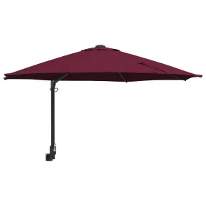 Umbrelă Terasă Bordo Poliester Mare | Livrare Gratuită 2