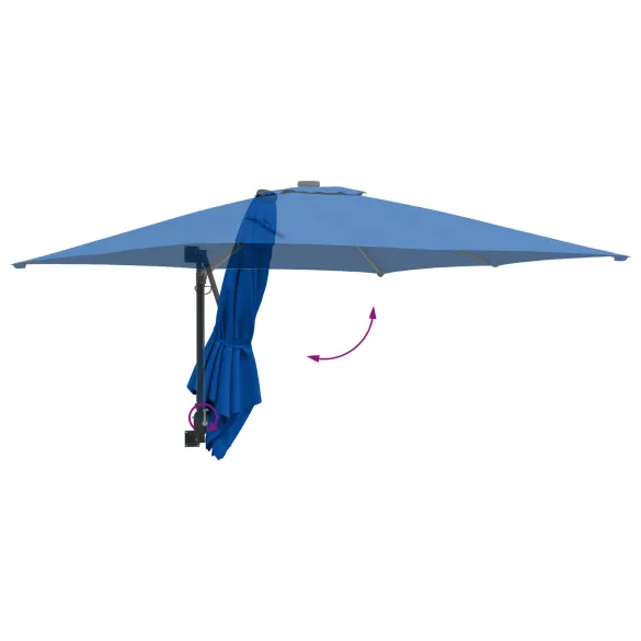 Umbrelă Terasă Albastru Azur Ajustabilă | Livrare Gratuită Umbrelă Terasă Albastru Azur Ajustabilă | Livrare Gratuită