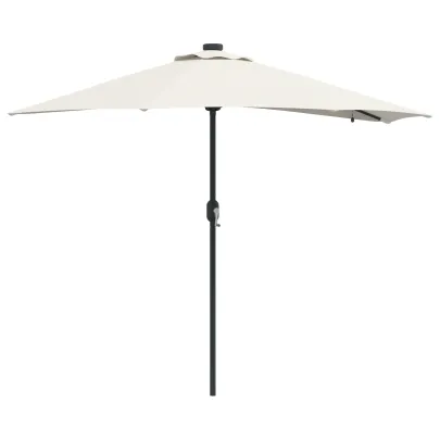 Parasol Grădină LED Solar 294x150 cm - Livrare Gratuită