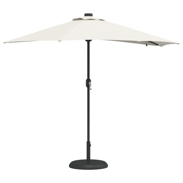 Parasol Grădină LED Solar 294x150 cm - Livrare Gratuită