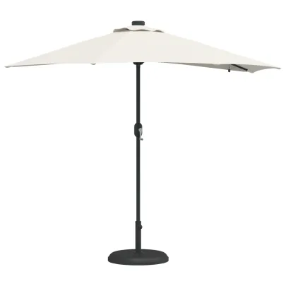 Parasol Grădină LED Solar 294x150 cm - Livrare Gratuită