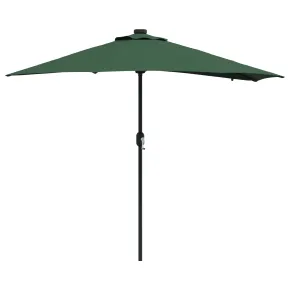 Parasol Grădină Verde cu LED Solar | Livrare Gratuită 2