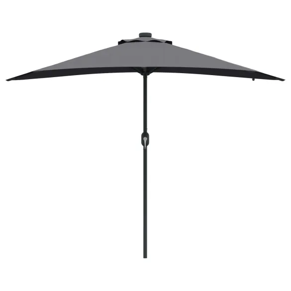 Parasol de Grădină Antracit cu Iluminare LED Solar