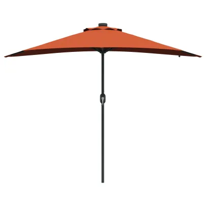 Parasol Terracota cu LED Solar pentru Grădină și Terasă