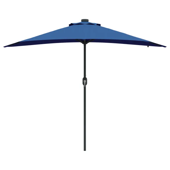 Parasol Grădină Albastru cu LED Solar - Livrare Gratuită