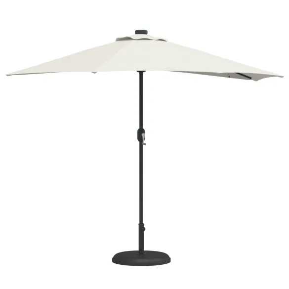 Umbrelă Grădină Jumătate - Aluminiu Nisip - 294 cm - Livrare Gratuită