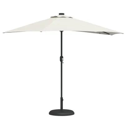 Umbrelă Grădină Jumătate - Aluminiu Nisip - 294 cm - Livrare Gratuită