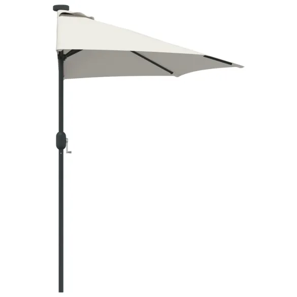 Umbrelă Grădină Jumătate - Aluminiu Nisip - 294 cm - Livrare Gratuită
