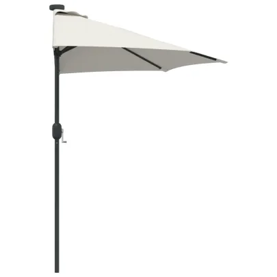 Umbrelă Grădină Jumătate - Aluminiu Nisip - 294 cm - Livrare Gratuită
