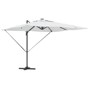 Umbrelă Cantilever Roma cu LED-uri Solar Nisip 286x285x270 cm 2