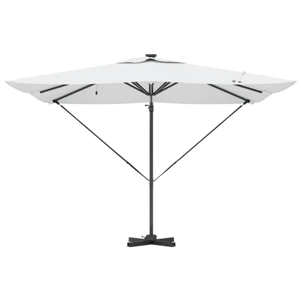 Umbrelă Cantilever Roma cu LED-uri Solar Nisip 286x285x270 cm