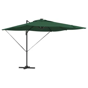 Umbrelă Cantilever cu LED-uri Solar - Verde - Livrare Gratuită 2