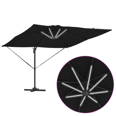 Umbrelă Cantilever Roma cu LED-uri Solare | Livrare Gratuită