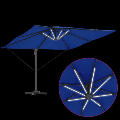 Umbrelă Cantilever Roma cu LED-uri - Livrare Gratuită