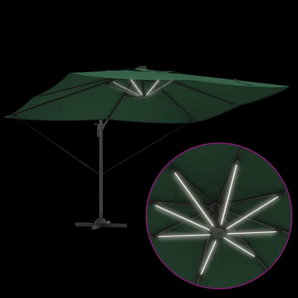 Umbrelă Cantilever Roma cu LED-uri Solar | Livrare Gratuită Umbrelă Cantilever Roma cu LED-uri Solar | Livrare Gratuită