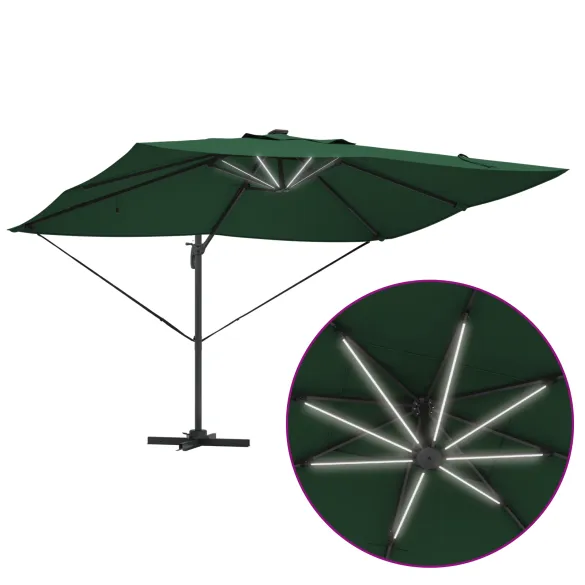Umbrelă Cantilever Roma cu LED-uri Solar | Livrare Gratuită Umbrelă Cantilever Roma cu LED-uri Solar | Livrare Gratuită