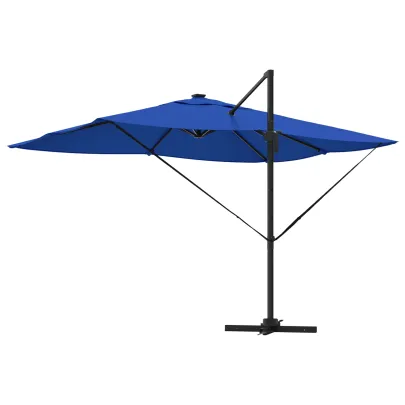 Umbrelă Cantilever Roma cu LED-uri Solar | Albastru Azur