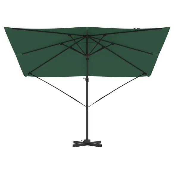 Umbrelă Cantilever Verde Triunghiulară pentru Exterior