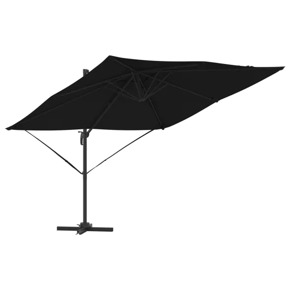 Umbrelă Cantilever Roma Neagră 286x285 cm | Aluminiu