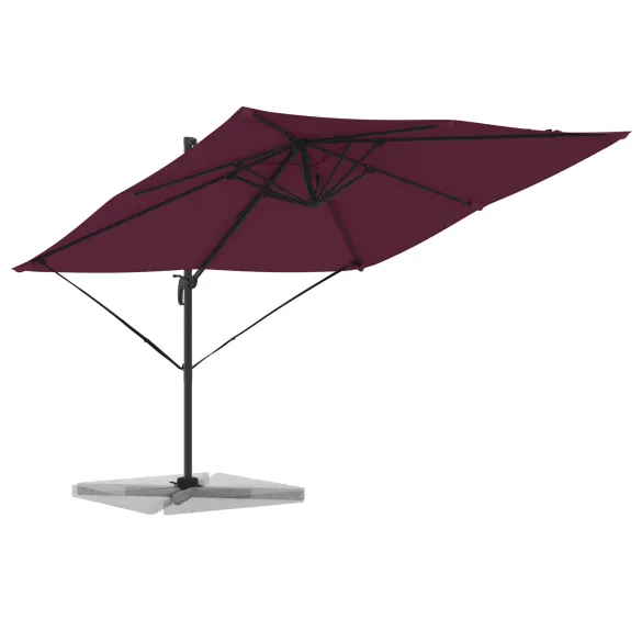 Umbrelă Patio Bordo Aluminiu - Livrare Gratuită