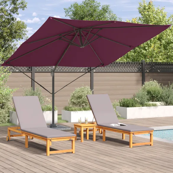 Umbrelă Patio Bordo Aluminiu - Livrare Gratuită