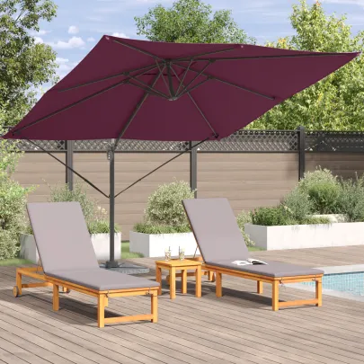 Umbrelă Patio Bordo Aluminiu - Livrare Gratuită