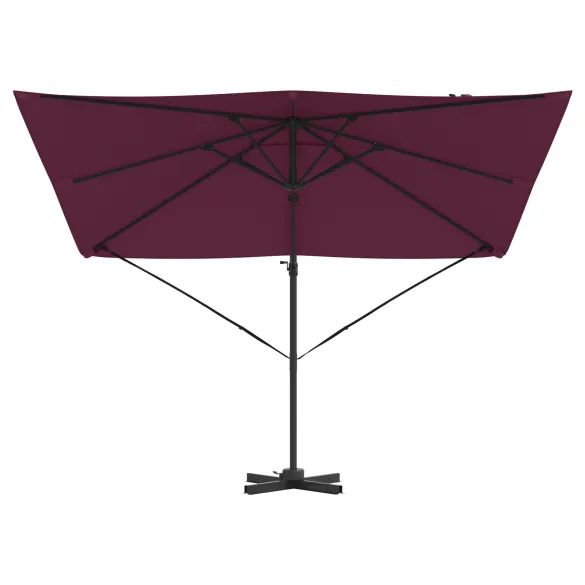 Umbrelă Patio Bordo Aluminiu - Livrare Gratuită
