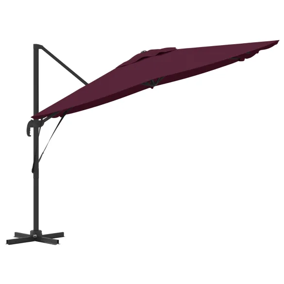 Umbrelă Patio Bordo Aluminiu - Livrare Gratuită