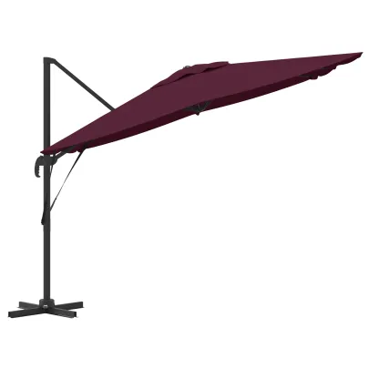 Umbrelă Patio Bordo Aluminiu - Livrare Gratuită