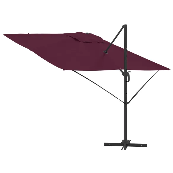 Umbrelă Patio Bordo Aluminiu - Livrare Gratuită