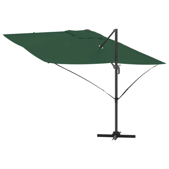 Umbrelă Cantilever Verde Poliester | Cadru Metalic Rezistent