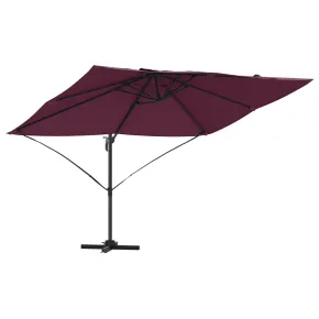 Umbrelă Cantilever Bordeaux Roșu Poliester - Oțel Rezistent 2