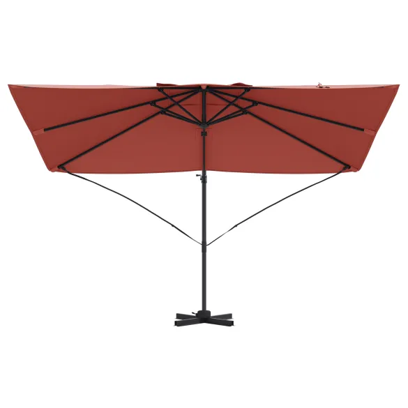 Umbrelă Cantilever Teracotă Poliester - Oțel Mare Umbrelă Cantilever Teracotă Poliester - Oțel Mare