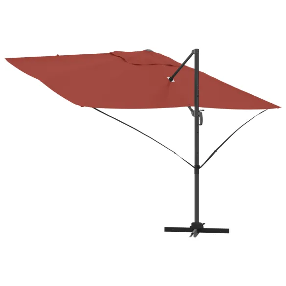 Umbrelă Cantilever Teracotă Poliester - Oțel Mare Umbrelă Cantilever Teracotă Poliester - Oțel Mare