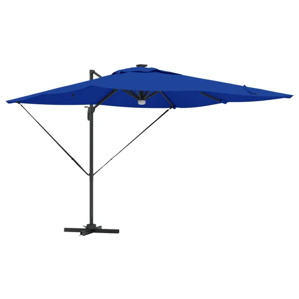 Umbrelă Cantilever cu LED-uri pentru Exterior | Albastru Azur Umbrelă Cantilever cu LED-uri pentru Exterior | Albastru Azur