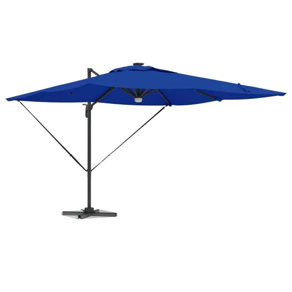 Umbrelă Cantilever cu LED-uri pentru Exterior | Albastru Azur Umbrelă Cantilever cu LED-uri pentru Exterior | Albastru Azur
