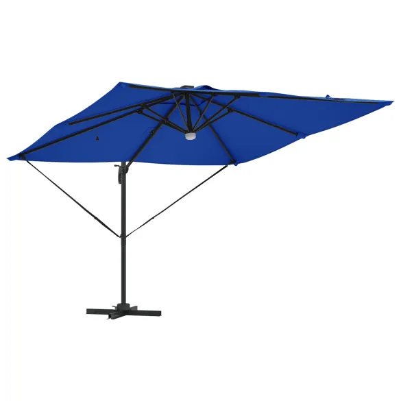 Umbrelă Cantilever cu LED-uri pentru Exterior | Albastru Azur Umbrelă Cantilever cu LED-uri pentru Exterior | Albastru Azur