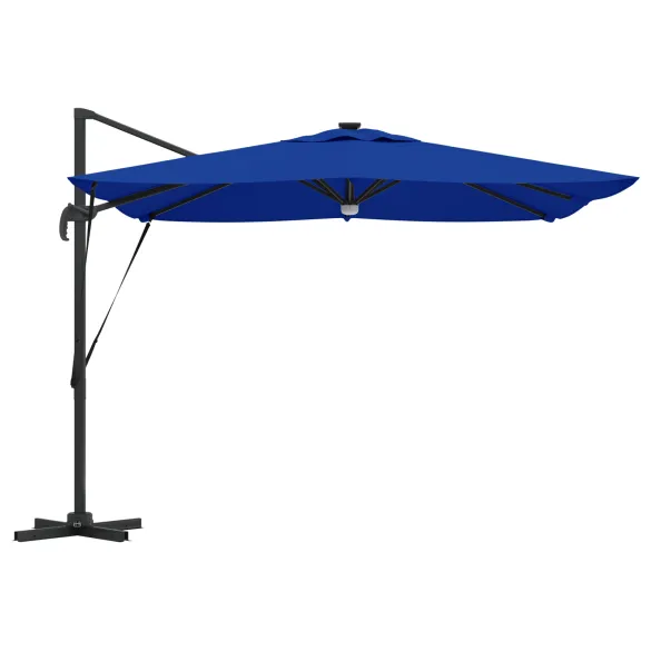 Umbrelă Cantilever cu LED-uri pentru Exterior | Albastru Azur Umbrelă Cantilever cu LED-uri pentru Exterior | Albastru Azur