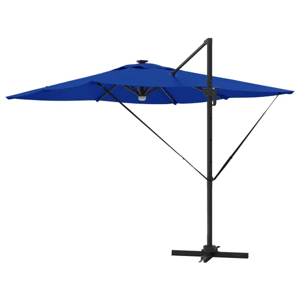 Umbrelă Cantilever cu LED-uri pentru Exterior | Albastru Azur Umbrelă Cantilever cu LED-uri pentru Exterior | Albastru Azur