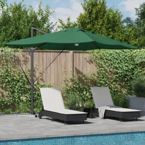 Umbrelă Cantilever Verde Exterior - Livrare Gratuită
